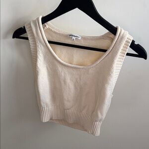 Reformation Cream Crop Top
